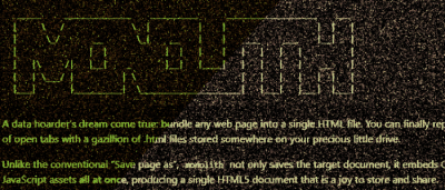 Monolith: утилита для сохранения веб-страниц в один HTML-файл