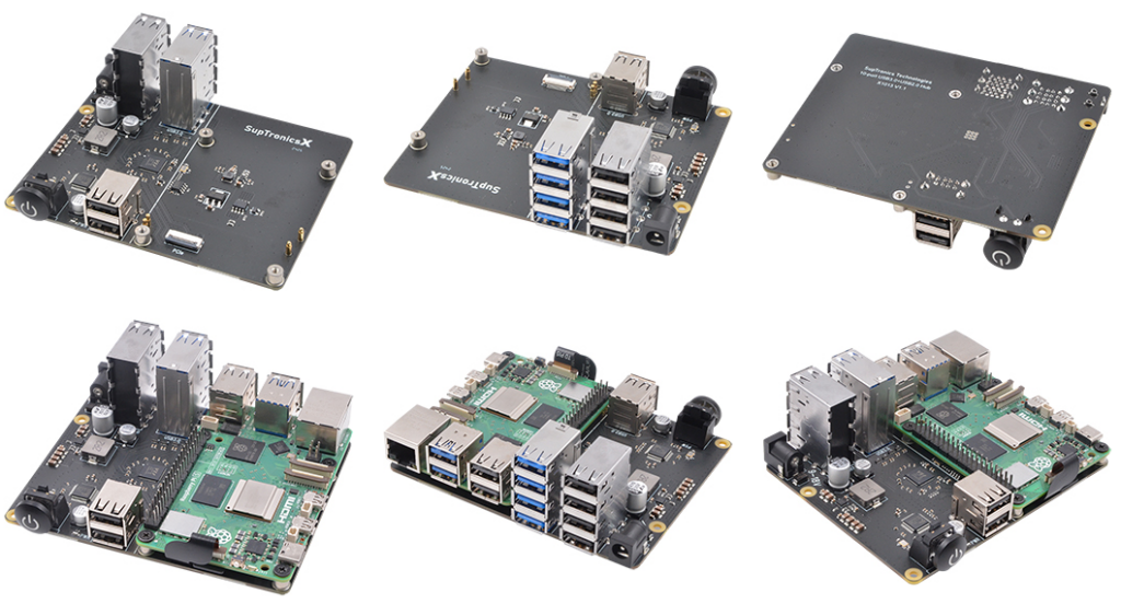 10-портовый USB-хаб SupTronics X1013 для Raspberry Pi 5