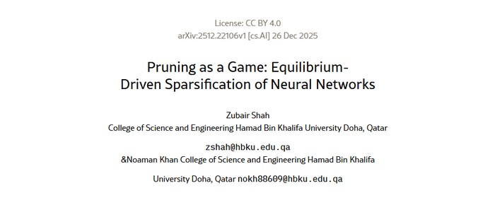 Прунинг как игра: нейросети сами решают, какие нейроны удалить